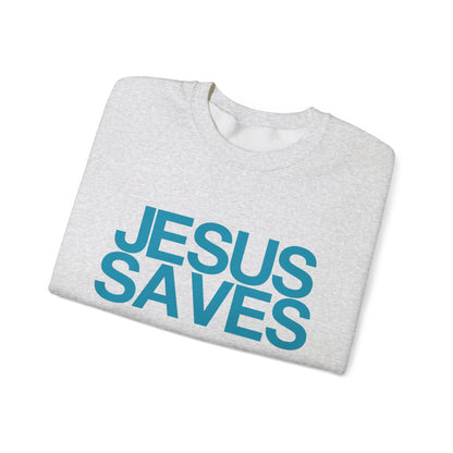 "Jesus saves" crewneck