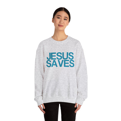 "Jesus saves" crewneck